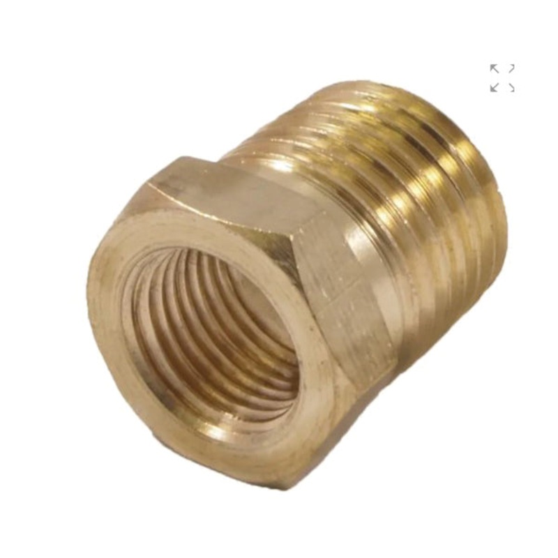 Forney 75534 Bushing, 1/8 in FNPT x 1/4 in MNPT, Brass