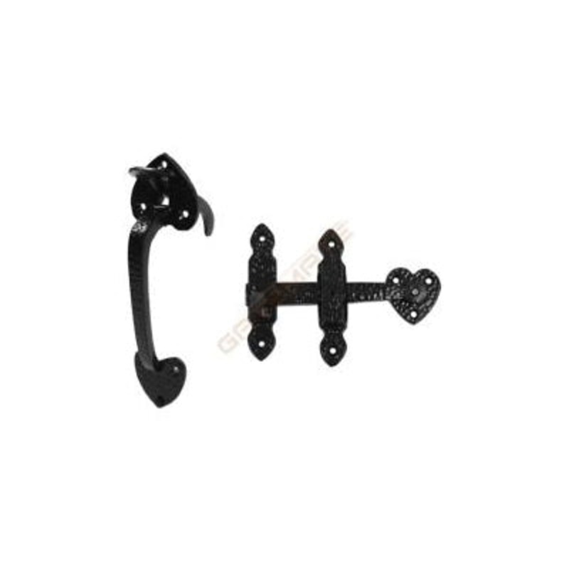 GATEPRO 5641503 Decorative Suffolk Gate Latch, 6 in W, Black