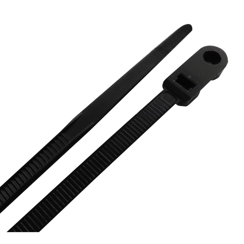 Steel Grip MT-S-200-8-UV1 Cable Tie, 8 in L, 1.96 in Max Bundle Dia, Polypropylene, Black, Self-Lock Locking