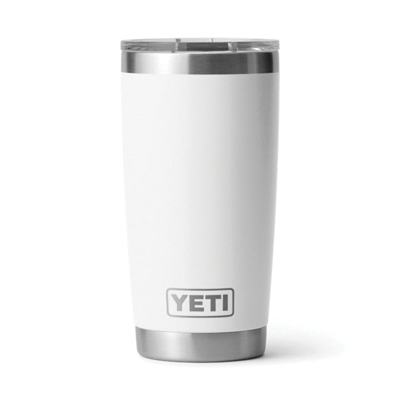 YETI Rambler Series 21071502223 Tumbler, 20 oz Capacity, MagSlider Lid, Stainless Steel, White, Insulated
