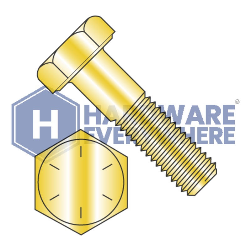 5/8-11 x 1 1/4 HEX CAP SCREWS / Grade 8 / Zinc/Yellow