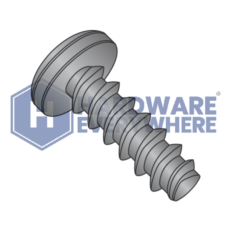 8-16 X 1/2 Thread Forming Screws / Phillips / Pan Head / Steel / Black Zinc / Plastite (Blunt Tip) Alternate 48-2