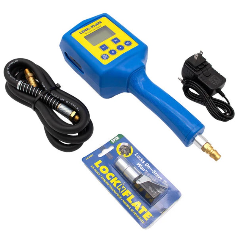LOCKNLUBE LOCKNFLATE Pre-Set Digital Tire Inflator Gauge