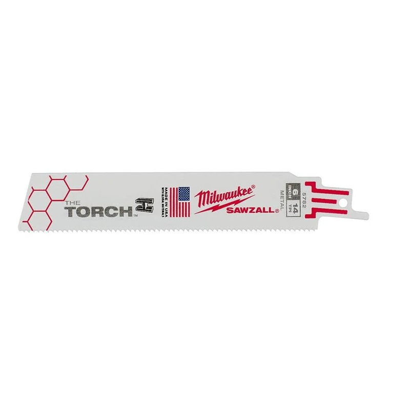 MILWAUKEE 14 TPI TORCH Metal SAWZALL Blade For Schedule 40 Pipe & Angle Iron (5 PACK)