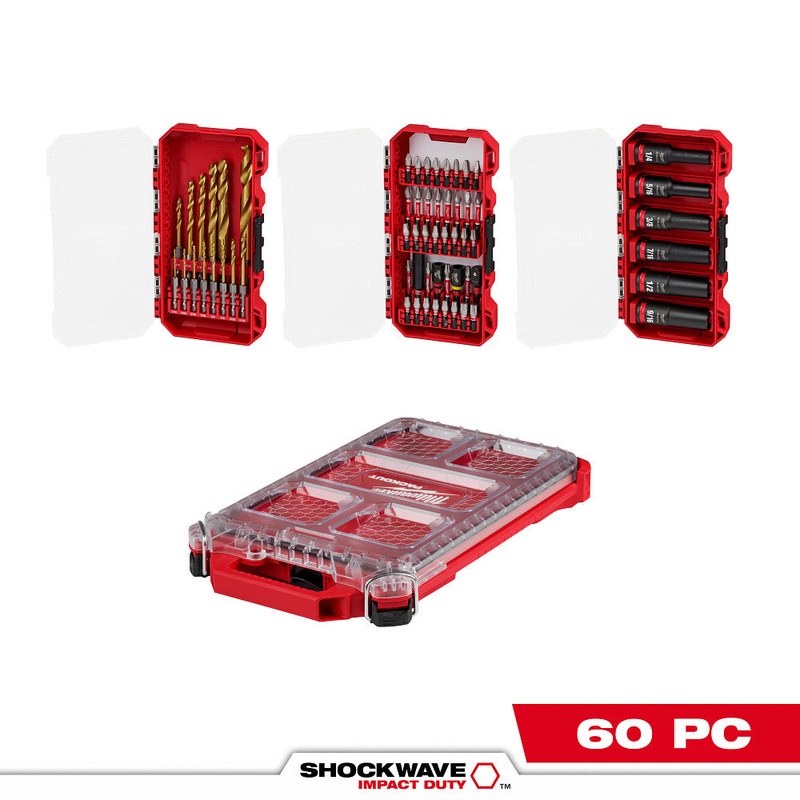 SHOCKWAVE Impact Duty 60PC Drill, Drive & Fasten with PACKOUT