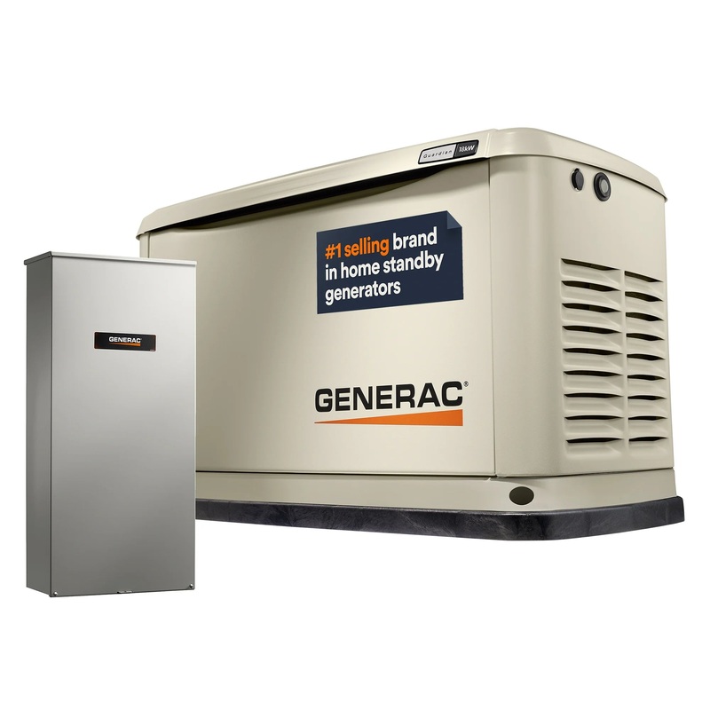 22,000 Watt - Dual Fuel Air- Cooled Whole House Home Standby Generator, Smart Home Monitoring & 200-AMP Transfer Switch 7043