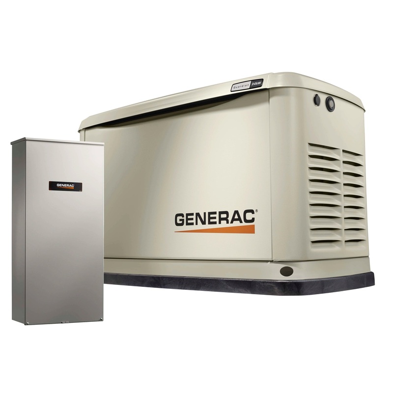 24,000 Watt - Dual Fuel Air- Cooled Whole House Home Standby Generator, Smart Home Monitoring 7209