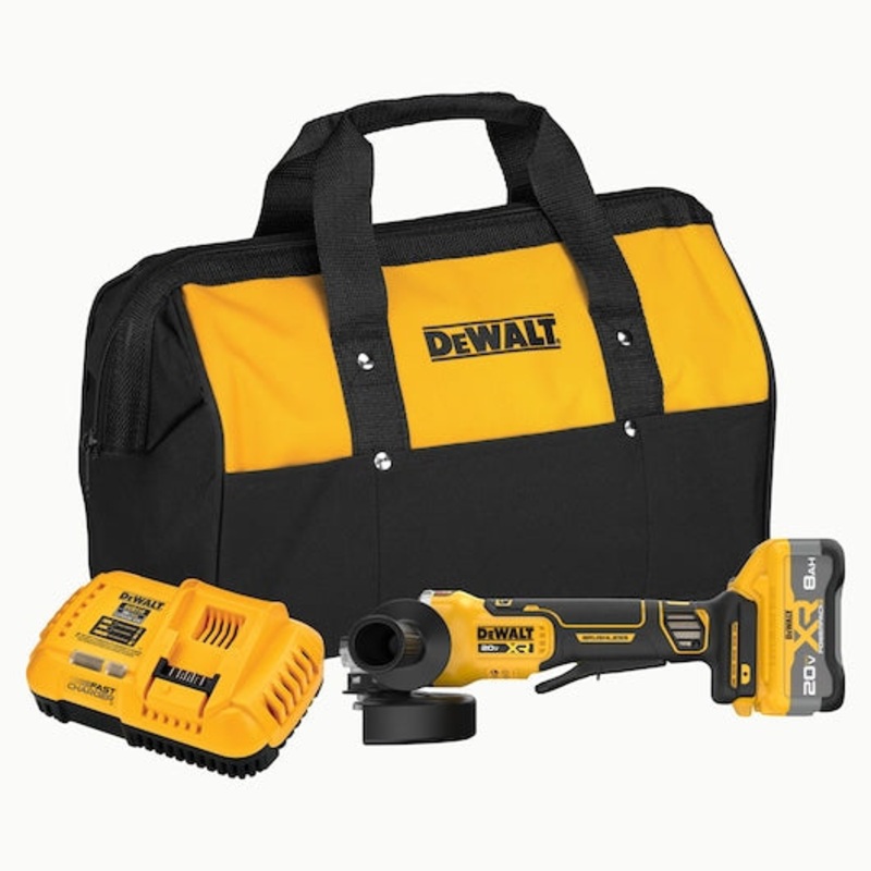 DEWALT 20V MAX* XR Brushless Cordless 4-1/2 in. - 5 in. Angle Grinder Kit with XR POWERPACK