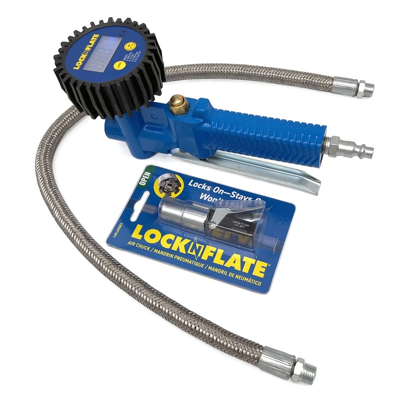 LOCKNLUBE LOCKNFLATE Tire Inflator / Deflator w/ Digital Gauge