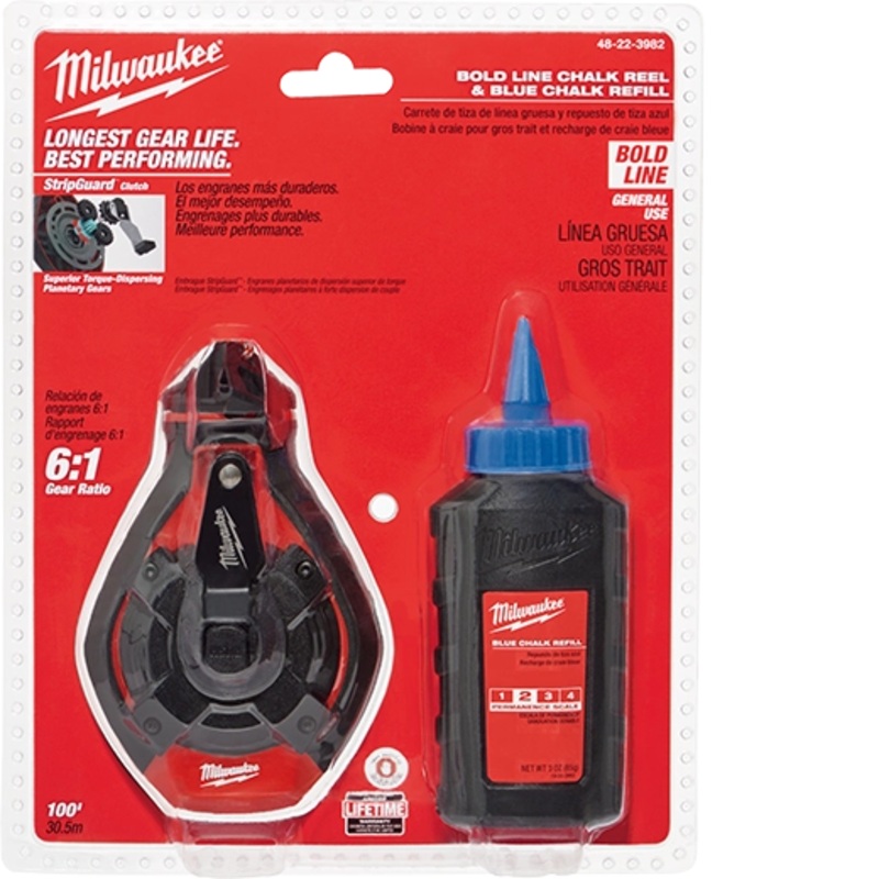 MILWAUKEE 100' Bold Line Kit w/ Blue Chalk