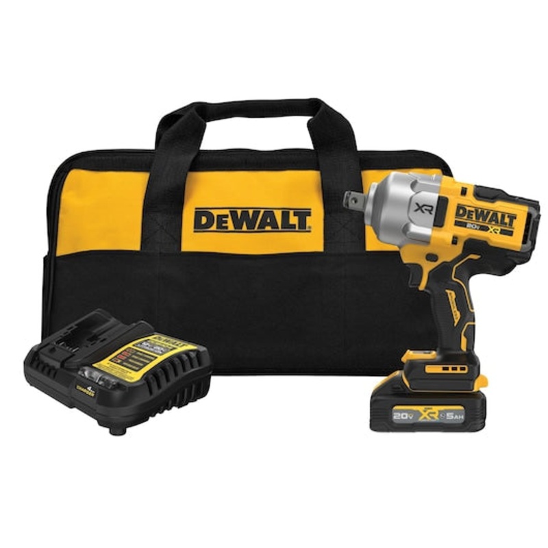 DEWALT 20V MAX* XR Brushless Cordless 3/4 In. High Torque Impact Wrench with Hog Ring Anvil Kit with XR POWERSTACK