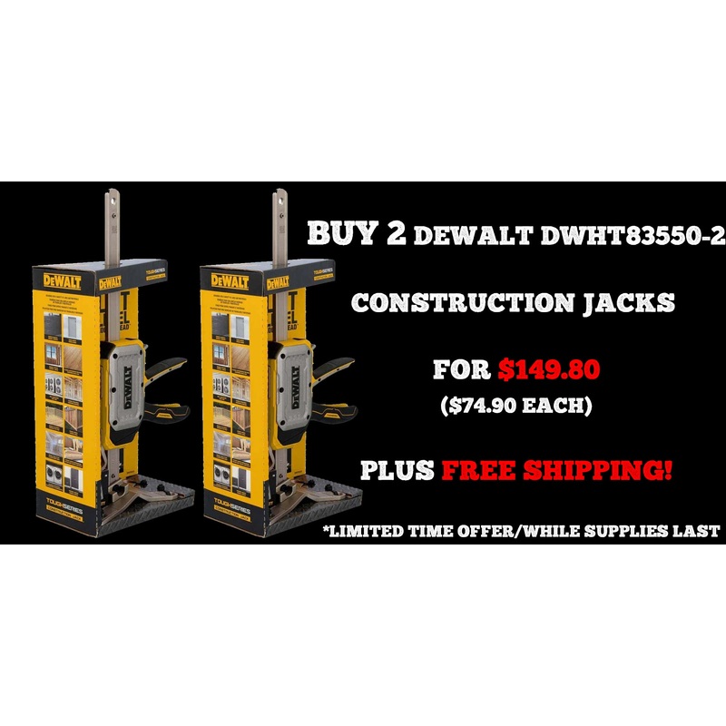DEWALT DWHT83550 TOUGHSERIES Construction Jacks - (2) Pack FREE SHIPPING PROMO DEAL