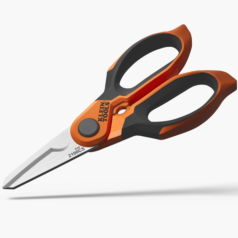 KLEIN TOOLS Long Reach Cable Stripping Electrician Scissors, 7-Inch 2100CS