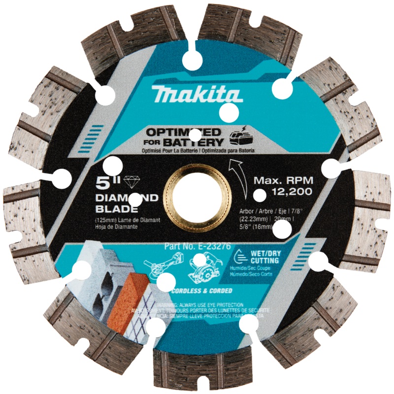 MAKITA 5" Thin Kerf Diamond Blade, Segmented, General Purpose