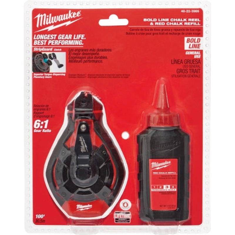MILWAUKEE 100' Bold Line Kit w/ Red Chalk