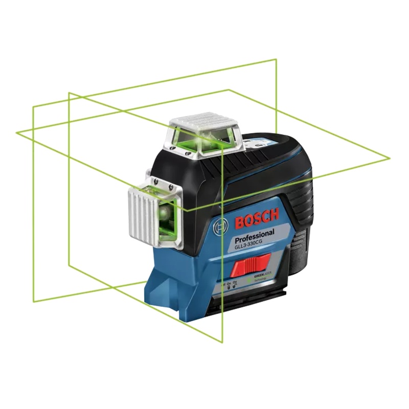 BOSCH 12V MAX 360 Connected Green-Beam Three-Plane Leveling & Alignment-Line Laser Kit