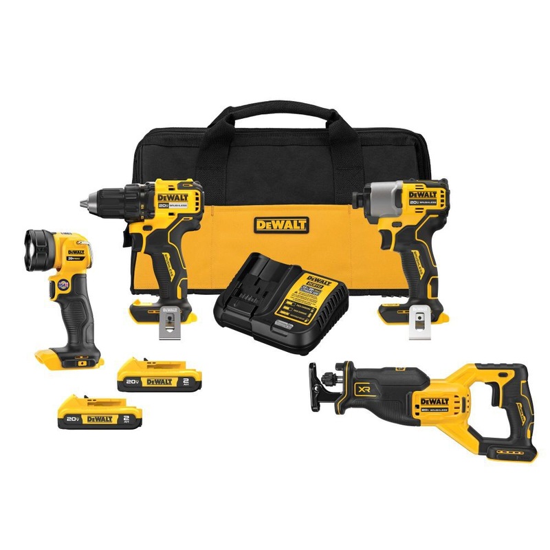DEWALT 20V MAX* Brushless 4-Tool Combo Kit