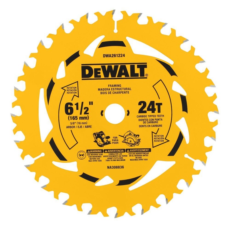 DEWALT 6-1/2 in. 24T Circular Saw Blade