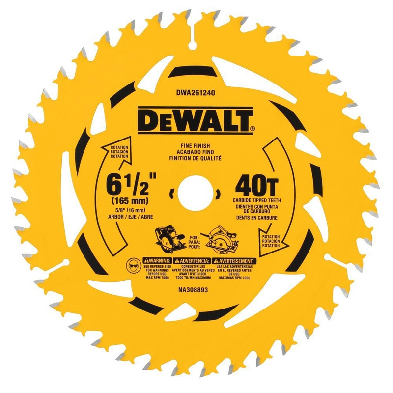 DEWALT 6-1/2 in. 40T Circular Saw Blade