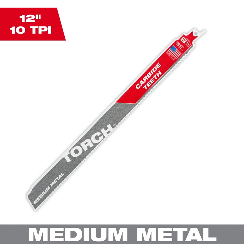 MILWAUKEE 12" 10 TPI TORCH w/ Carbide Teeth For Medium Metal