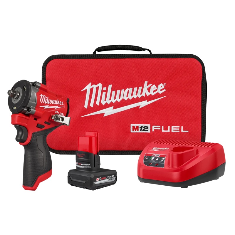 MILWAUKEE M12 FUEL Stubby 3/8" Impact Wrench Kit