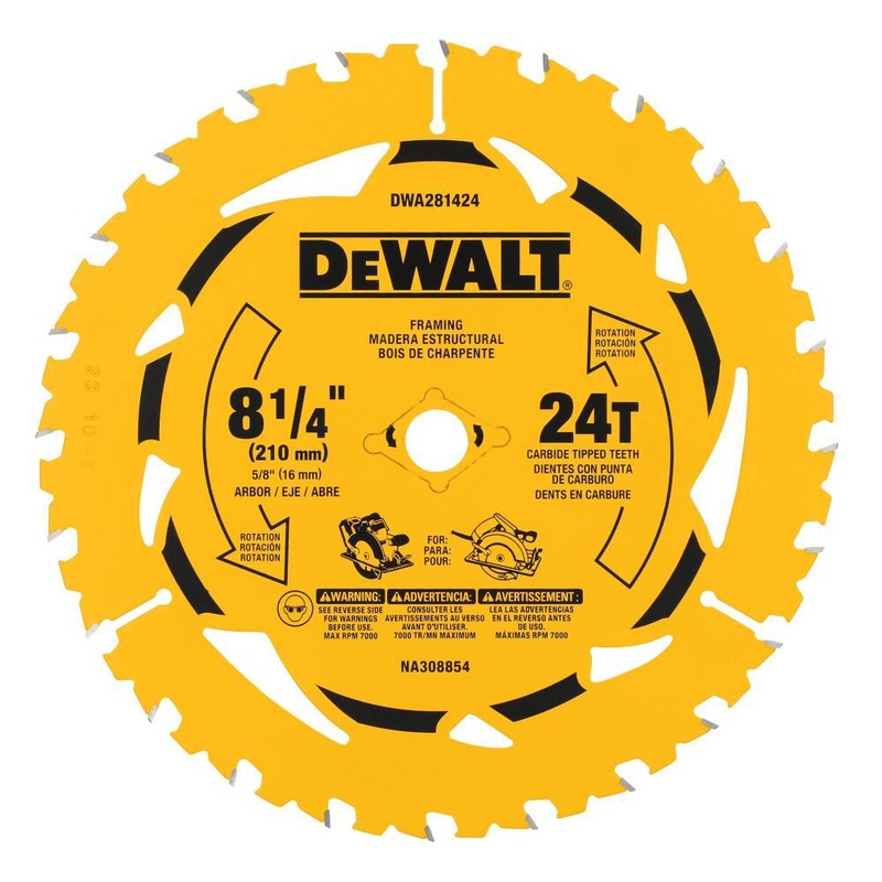 DEWALT 8-1/4 in. 24T Circular Saw Blade