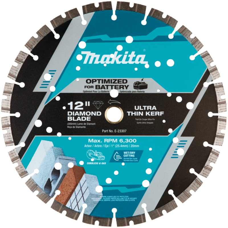 MAKITA 12" Thin Kerf Diamond Blade, Segmented, General Purpose