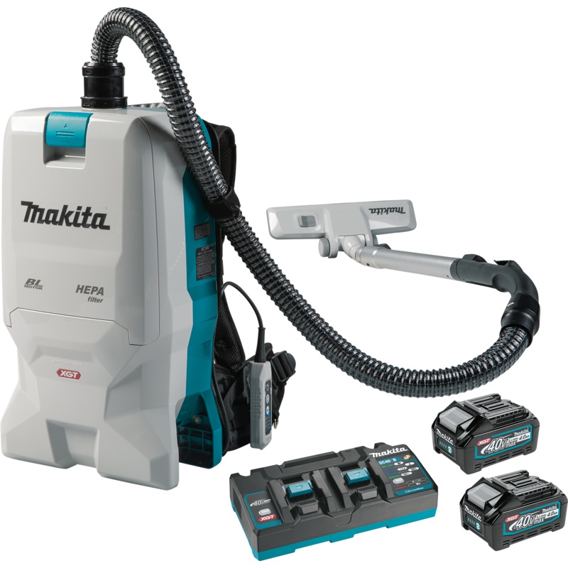MAKITA 40V MAX XGT 6 Quart HEPA Filter Dry Backpack Vacuum Kit