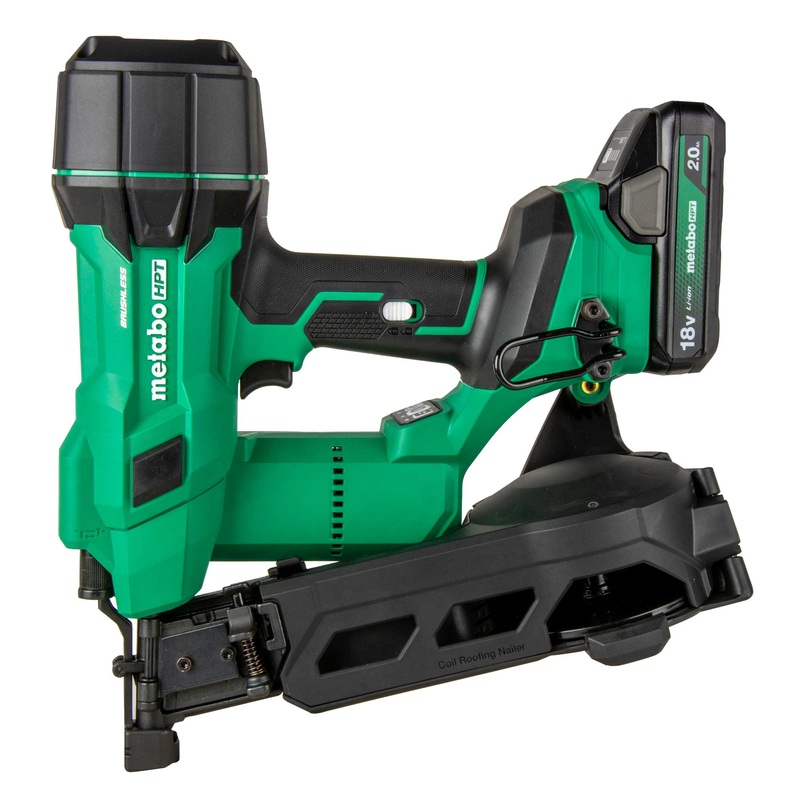 METABO HPT 18V MULTIVOLT 1-3/4" Coil Roofing Nailer Kit