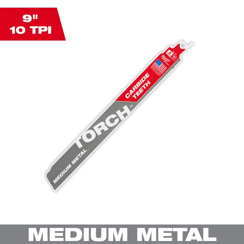 MILWAUKEE 9" 10 TPI TORCH w/ Carbide Teeth For Medium Metal