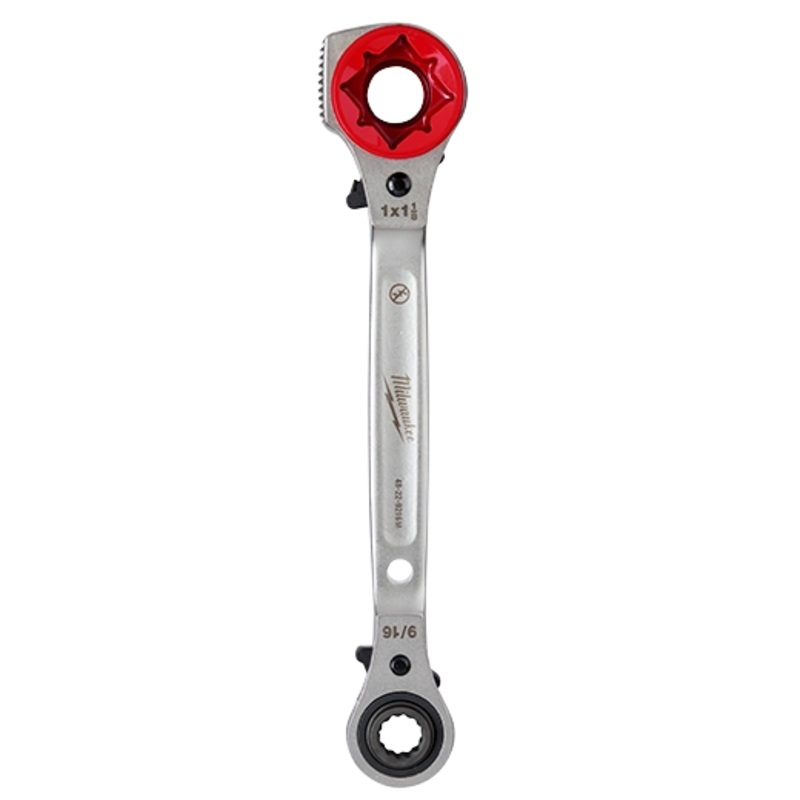 MILWAUKEE Lineman's 5 IN 1 Ratcheting Wrench w/ Milled Strike Face