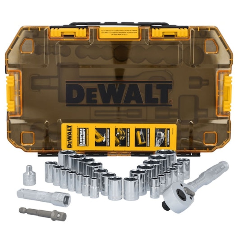 DEWALT TOUGHSERIES 30 pc. TOUGH BOX 3/8 in. Drive Mechanics Tool Set