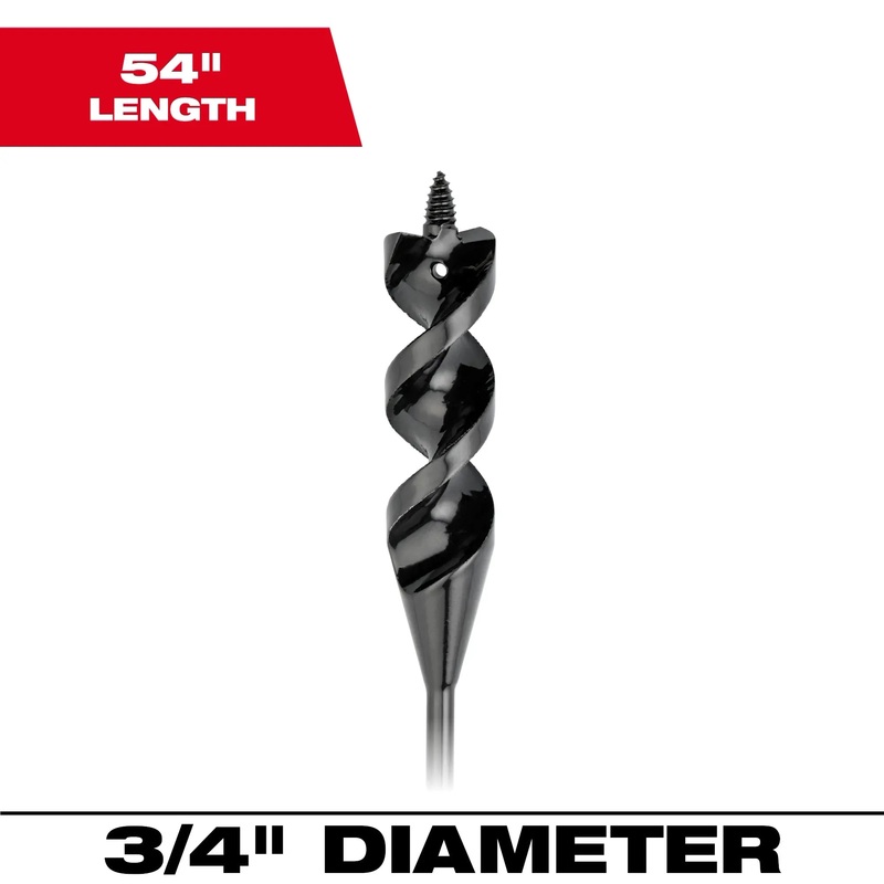 MILWAUKEE 3/4" X 54" Flexible Cable Auger Bit
