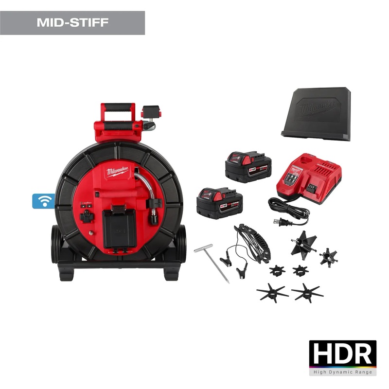 MILWAUKEE M18 200 Mid-Stiff Modular Pipeline Inspection System Kit