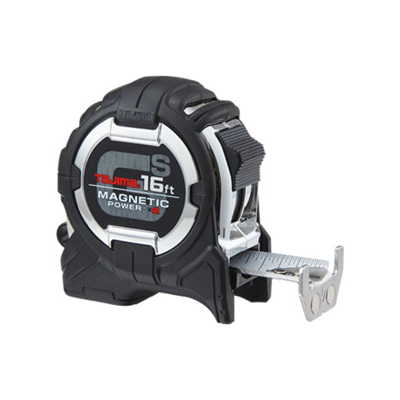 TAJIMA 16' GS-LOCK Magnetic Power X2 Measuring Tape w/ Compatible Clip