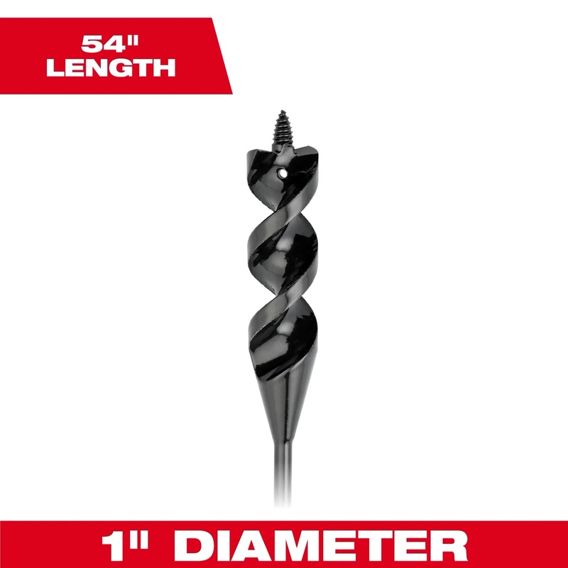 MILWAUKEE 1" X 54" Flexible Cable Auger Bit