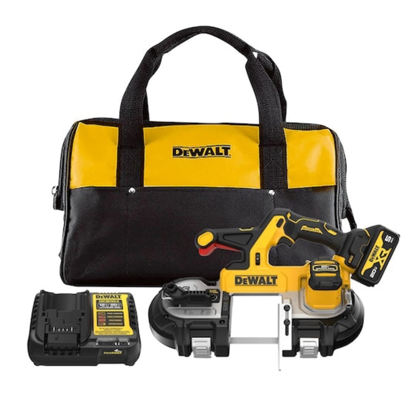DEWALT 20V MAX* XR Dual Trigger Mid-Size Bandsaw (5.0Ah Battery Kit)