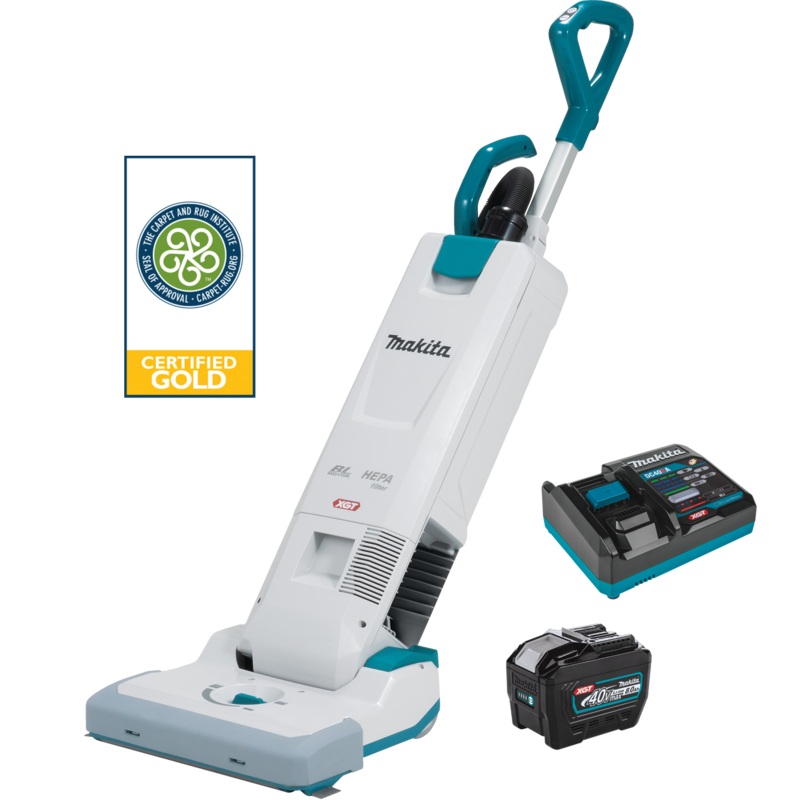 MAKITA 40V MAX XGT 1.3 Gallon HEPA Filter 15" Upright Vacuum Kit