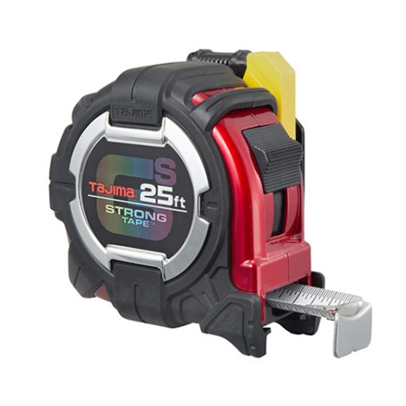 TAJIMA 25' GS-LOCK Measuring Tape w/ Safety Belt Holder