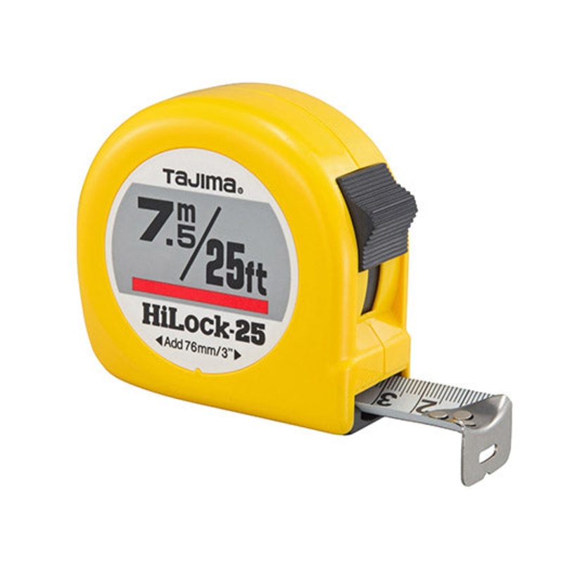 TAJIMA 7.5m / 25' HI-LOCK Measuring Tape