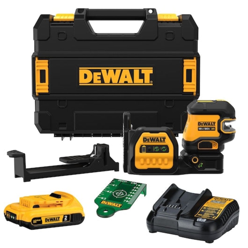 DEWALT 20V MAX* Cordless 2-Spot Green Line Laser Kit