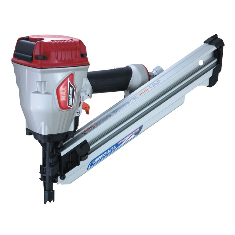 MAX 34 Degree Framing Offset/Clipped Head Stick Nailer Up To 3-1/2"