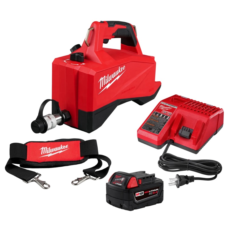 MILWAUKEE M18 Single Acting 60-IN-3 10,000 PSI Hydraulic Pump Kit
