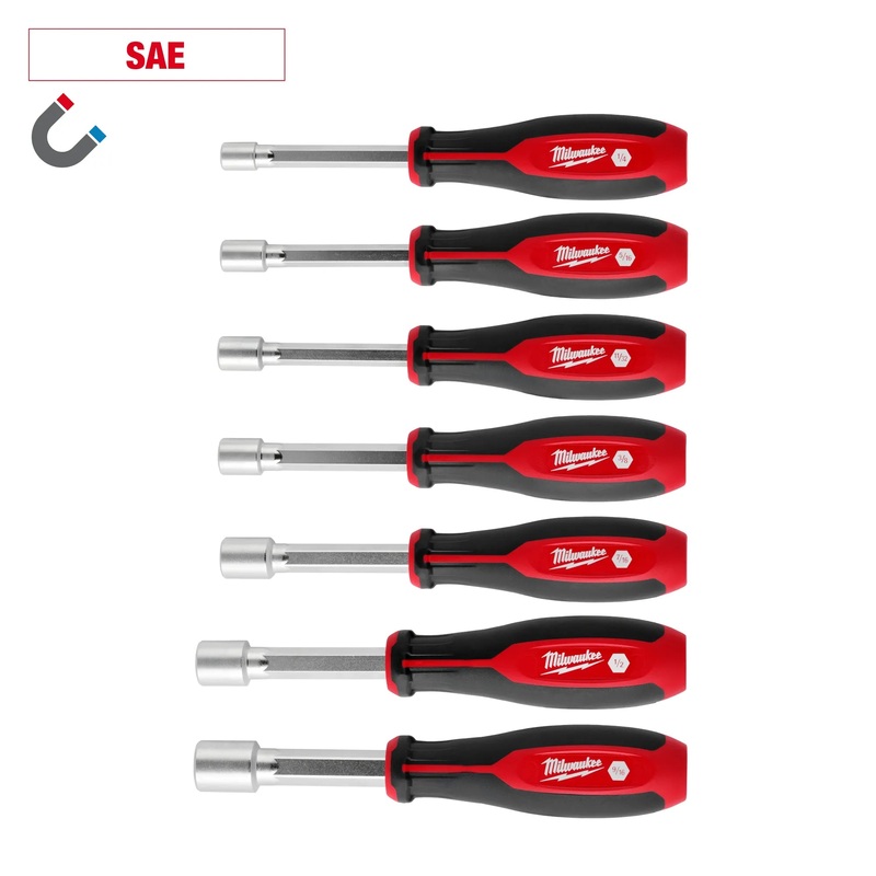 MILWAUKEE 7 PC. Magnetic SAE HOLLOWCORE Nut Driver Set