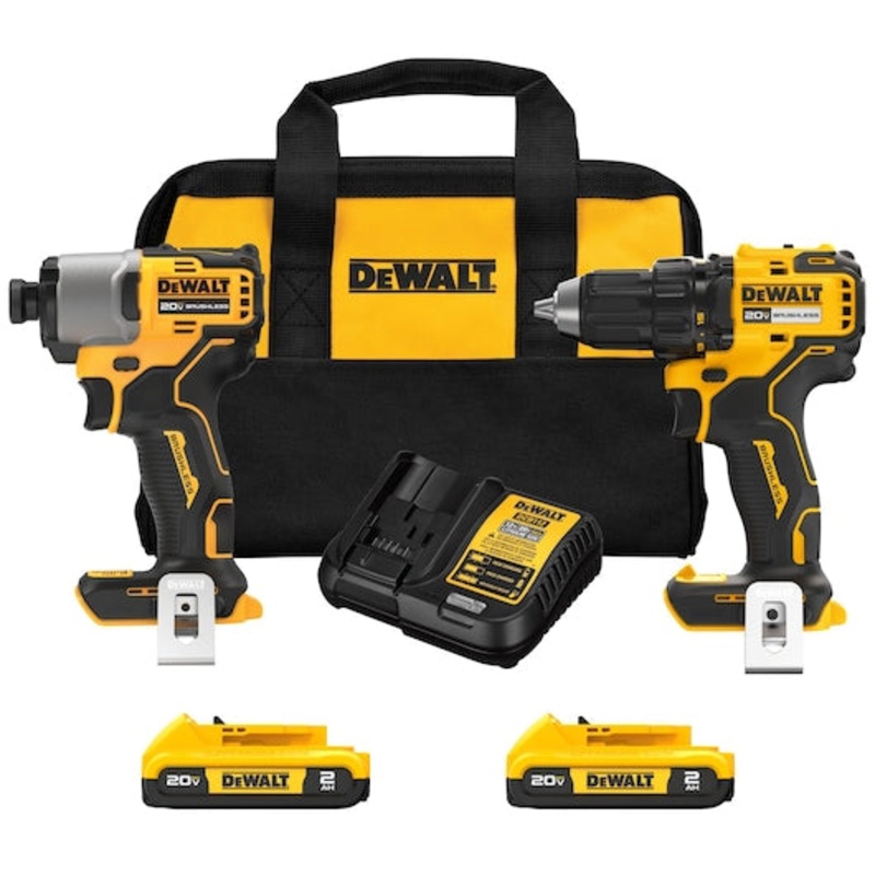 DEWALT 20V MAX* Brushless Cordless Drill/Driver and Impact Driver Combo Kit
