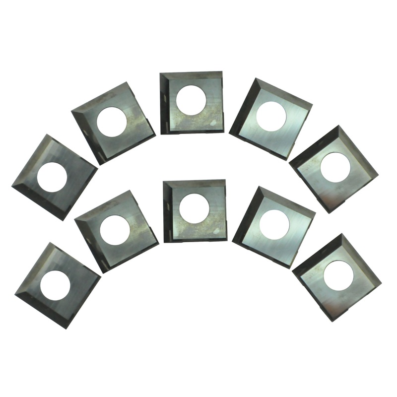 RIKON Carbide 4-Edge Helical Cutter Inserts 14mm X 14mm X 2mm (10 PACK)
