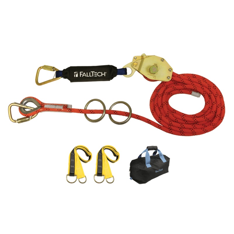 FALLTECH 60' Temporary Rope HLL System; 2-Person w/ Kernmantle Rope