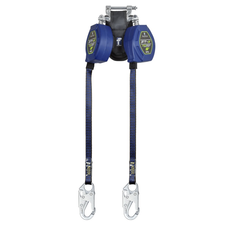 FALLTECH 8' FT-X EDGECORE Class 2 Leading Edge Personal SRL-P, Twin-Leg w/ Steel Snap Hooks