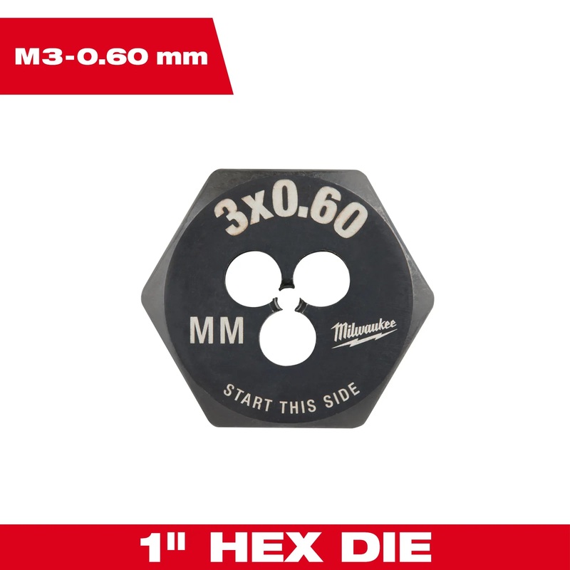 MILWAUKEE Metric 1" Hex Threading Die