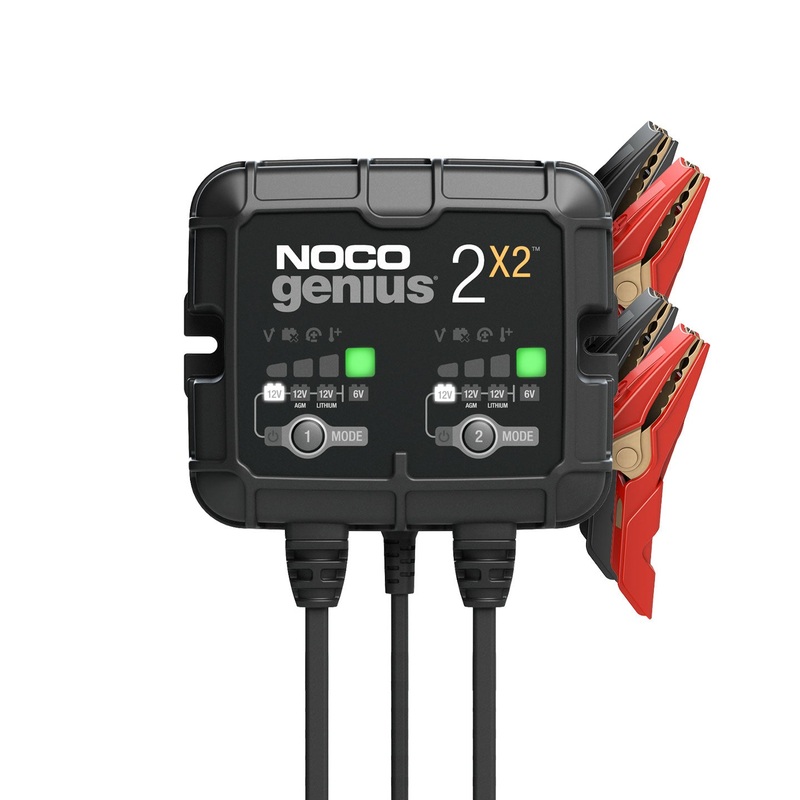 NOCO 2-Bank, 4-Amp Battery Charger, Battery Maintainer, & Battery Desulfator
